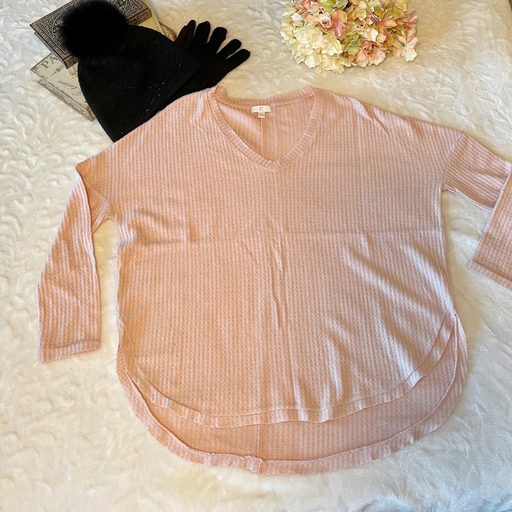 Charming Charlie soft pink long sleeve